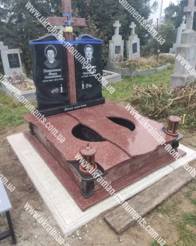 Подвійний пам’ятник з граніту №139