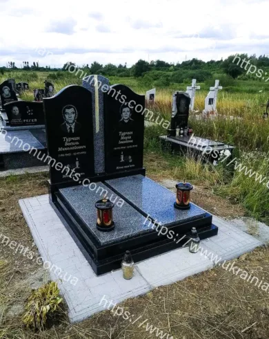Подвійний пам’ятник з граніту №36