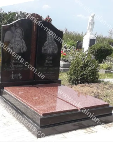Подвійний пам’ятник з граніту №113