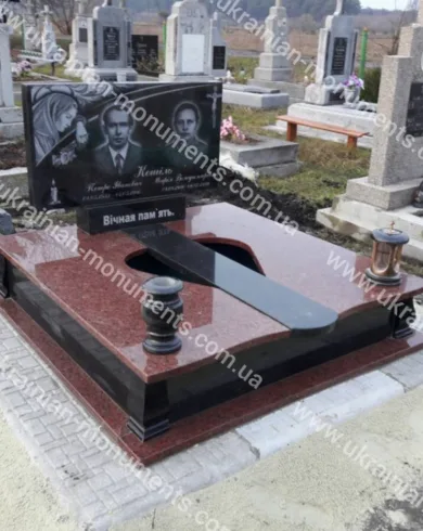 Подвійний пам’ятник з граніту №116