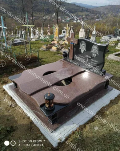 Подвійний пам’ятник з граніту №54