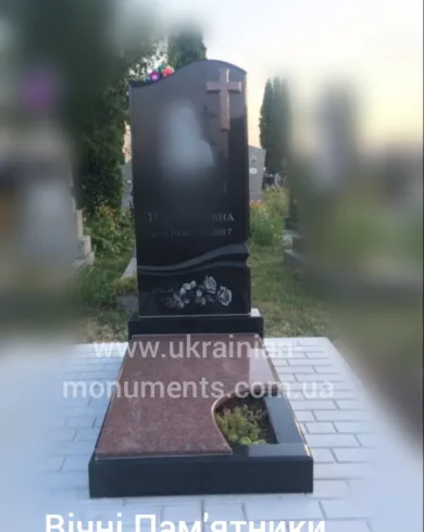 Одинарний пам’ятник з граніту №1