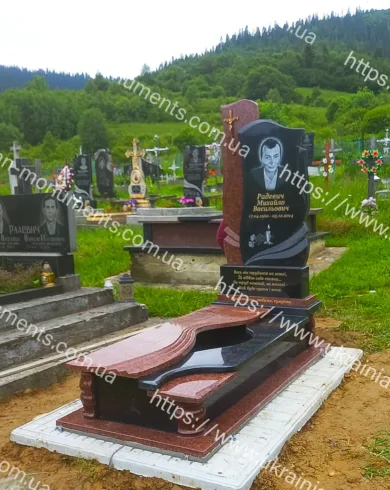Одинарний пам’ятник з граніту №165