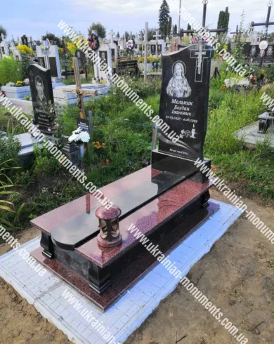 Одинарний пам’ятник з граніту №19